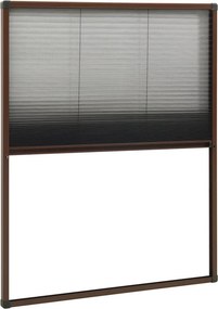 vidaXL Σήτα Παραθύρου Πλισέ Καφέ 60 x 80 εκ. από Αλουμίνιο