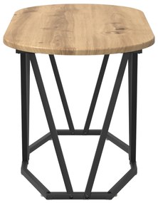 vidaXL Καφετζάκι καρυδιάς 80x40x40,5 εκ. από ξύλο και μέταλλο
