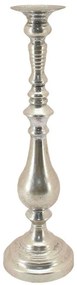 Κηροπήγιο Παλαιωμένο 15-00-94913 Φ15x53,5cm Silver Marhome Metal