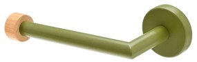 Estia 02-14773 ΧαρτοΘήκη Επιτοίχια Olive Series Μεταλλική/Bamboo Λαδί