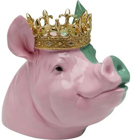 Διακοσμητικό Επιτραπέζιο  Crowned Pig Πολύχρωμο 28x34x24εκ. - Πολύχρωμο