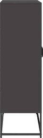 vidaXL Highboard Μαύρο 68x39x123 cm Χάλυβας