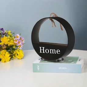 Μαύρο Μεταλλικό Ράφι Διάμετρος 20cm και Βάθος 6.5cm