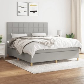 ΚΡΕΒΑΤΙ BOXSPRING ΜΕ ΣΤΡΩΜΑ ΑΝΟΙΧΤΟ ΓΚΡΙ 180X200 ΕΚ. ΥΦΑΣΜΑΤΙΝΟ 3142353