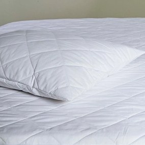 Κάλυμμα Στρώματος Καπιτονέ Capitol White Kentia Διπλό 140x233cm Cotton-Polyester