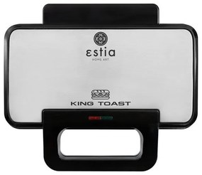 ESTIA ΤΟΣΤΙΕΡΑ KING TOAST 2 ΘΕΣΕΩΝ 900w ΜΕ ΒΑΘΙΕΣ ΑΠΟΣΠΩΜΕΝΕΣ ΑΝΤΙΚΟΛΛΗΤΙΚΕΣ ΠΛΑΚΕΣ