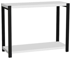 Επιτραπέζια ραφιέρα Lerf λευκό μελαμίνης-μαύρο μέταλλο 45x17x35εκ 45x17x35 εκ.