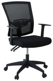 Πολυθρόνα Γραφείου Bf2910 Μαύρο Mesh / Ύφασμα . Διάσταση: 58x52x88/96cm