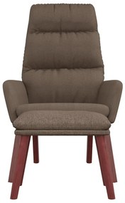 vidaXL Πολυθρόνα Relax Taupe Υφασμάτινη με Σκαμπό