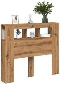 vidaXL LED κεφαλάρι Artisan Oak 120x18,5x103,5 cm Κατασκευασμένο ξύλο