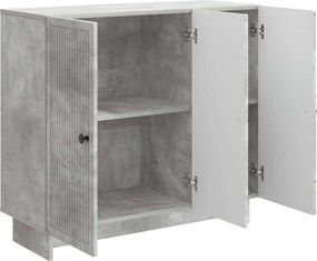 vidaXL Πλαϊνό γραφείο Γκρι Σκυροδέματος 89 x 34,5 x 80 εκ