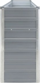 vidaXL Ζαρντινιέρα Ψηλή Γκρι 320 x 40 x 77 εκ. Γαλβανισμένος Χάλυβας