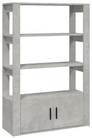 vidaXL Ντουλάπι Γκρι Σκυροδέματος 80x30x119,5 εκ. Επεξεργασμένο Ξύλο