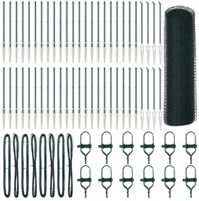 vidaXL Στύλος Περιφράξεων Πράσινο 100 x 0,5 μ (25 mm πλέγμα)