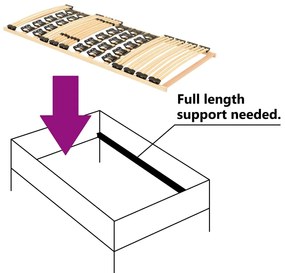 vidaXL Πλαίσιο Κρεβατιού με 38 Σανίδες 120 x 200 εκ.