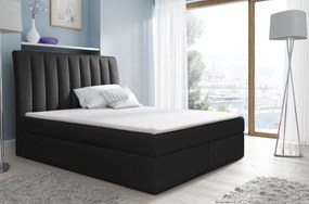 Επενδυμένο κρεβάτι Nero-Mauro-140 x 200