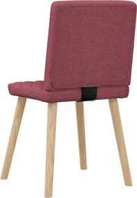 vidaXL Καρέκλες Τραπεζαρίας 4 τεμ. Μπορντό Υφασμάτινες