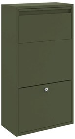 vidaXL Γραμματοκιβώτιο Πακέτων Ελιά 44x22x82 εκ. Χάλυβας