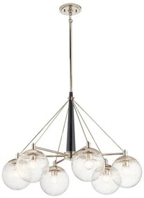 Πολυέλαιος Κρεμαστό Φωτιστικό 6xE27 Νίκελ Marilyn QN-MARILYN6 Quintiesse Elstead Lighting-QN-MARILYN6-Νίκελ Ματ QN-MARILYN6