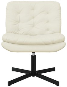 vidaXL Γυριστή Χαλαρωτική Καρέκλα Κρεμ 63 x 75 x 76 εκ Βελούδο