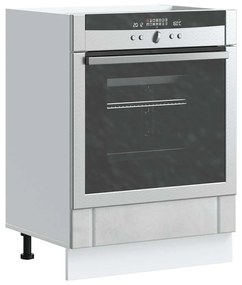 Ντουλάπι φούρνου "Lucca" Σκυρόδεμα Γκρι Μηχανουργικό Ξύλο