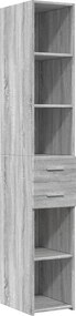 vidaXL Ντουλάπι Γκρι Sonoma 30x42,5x185 εκ. από Επεξεργασμένο Ξύλο