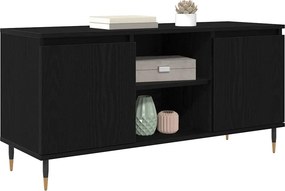 vidaXL Ντουλάπι TV 104 x 35 x 50 εκ. Μαύρη Οξυά Επεξεργασμένο Ξύλο