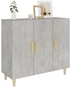 vidaXL Ντουλάπι Γκρι Σκυροδέματος 90x34x80 εκ. Επεξεργασμένο Ξύλο