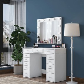 Τουαλέτα Μακιγιάζ Λευκό BRUFELU 120x44.5x81.6
