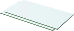 vidaXL Ράφια Πάνελ 2 τεμ. Διάφανα 50 x 20 εκ. Γυάλινα