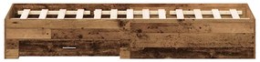 vidaXL Κρεβάτι με Συρτάρια Παλαιό ξύλο 160 x 200 cm Επεξεργασμένο ξύλο