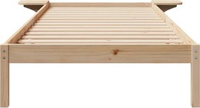 vidaXL Κρεβατοκάμαρα με Πλαϊνά Τραπέζια Φυσικό 90 x 220 cm