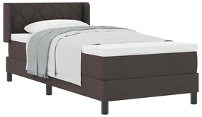 vidaXL Κρεβάτι box spring με στρώμα με στρώμα Σκούρο Καφέ 100 x 200 cm