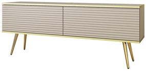 Έπιπλο τηλεόρασης ORO_MDF Μπεζ + χρυσό 135x53x32cm