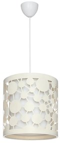 GloboStar® PETAL 203-0067 Μοντέρνο Κρεμαστό Φωτιστικό Καπέλο Μονόφωτο 1 x E27 IP20 Μπεζ Πλαστικό - Μ23.5 x Π23.5 x Υ76cm