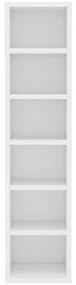 vidaXL Έπιπλο για CD Λευκό 21 x 20 x 88 εκ. από Επεξεργασμένο Ξύλο
