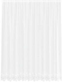 vidaXL Κουρτίνες με κουρτίνες Floral Λευκό 300 x 240 cm Πολυεστέρας