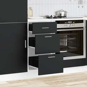vidaXL Κάτω ντουλάπι Lyon μαύρο 40x46x81,5 cm Κατασκευασμένο ξύλο