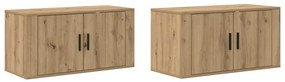 vidaXL Σετ Βαθμιδωτών Ντουλαπιών Τηλεόρασης 2 pcs Artisan Oak