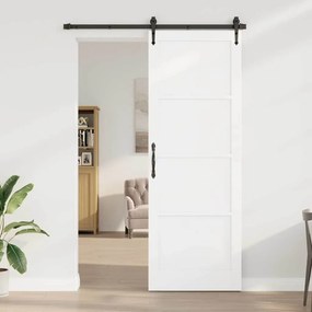vidaXL Εσωτερική Πόρτα 'ORKDAL' Λευκή 83x232x4 εκ. Σταθερή Ξύλινη Πεύκης