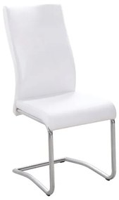 ΕΜ931,1 BENSON Καρέκλα Μέταλλο Χρώμιο, PVC Cream  46x52x97cm Χρώμιο/Εκρού,  Μέταλλο/PVC - PU, , 4 Τεμάχια