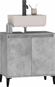 vidaXL Ντουλάπι Νιπτήρα Γκρι Σκυρ. 58x33x60 εκ. Επεξεργασμένο Ξύλο