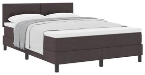 vidaXL Κρεβάτι box spring με στρώμα Σκούρο Καφέ 160 x 200 cm ύφασμα