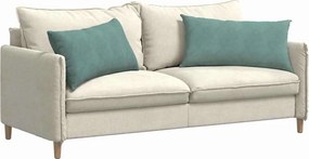 vidaXL Μαξιλάρι Καναπέ 2 pcs Θαλασσί 80 x 40 cm Υφασμάτινο Κορντουρά