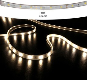 Led ταινία 5m ECO ισχύος 7.2W/m 12VDC 30led/m λευκό θερμό φως στεγανή IP67