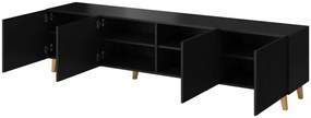 PAFOS TV stand 200/4D black/black DIOMMI CAMA-PAFOS-RTV-200-CZ/CZ