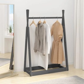 vidaXL Κρεμάστρα Ρούχων Γκρι 100x45x150 εκ. από Μασίφ Ξύλο Πεύκου