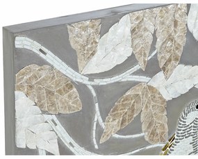 Καμβάς DKD Home Decor Μπεζ Γκρι Φύλλο φυτού 90 x 4 x 70 cm