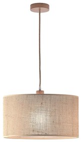 Φωτιστικό Οροφής Senso 4216200 D400 Beige Viokef Wood, Fabric