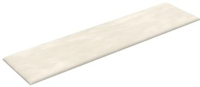 vidaXL Πάνελ Τοίχου 12 τεμ. Κρέμα 60x15 εκ. 1,08 μ² Βελούδινα